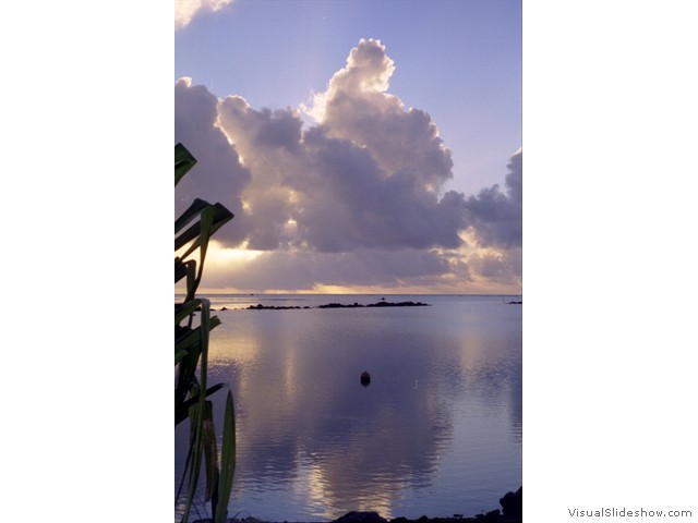 Sunset Aitutaki purple